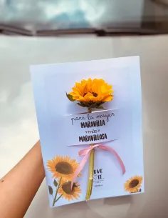 Tarjeta/ GIRASOL personalizada